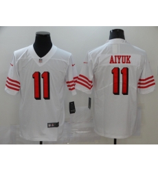 Men's San Francisco 49ers Brandon Aiyuk 11 White Nike Scarlet Player Limited Jersey Men's San Francisco 49ers Brandon Aiyuk 11 White Nike Scarlet Player Limited Jersey