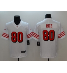 Men's San Francisco 49ers Jerry Rice 80 White Nike Scarlet Player Limited Jersey Men's San Francisco 49ers Jerry Rice 80 White Nike Scarlet Player Limited Jersey