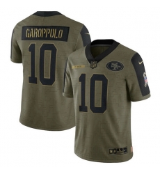 Men's San Francisco 49ers Jimmy Garoppolo Nike Olive 2021 Salute To Service Limited Player Jersey Men's San Francisco 49ers Jimmy Garoppolo Nike Olive 2021 Salute To Service Limited Player Jersey