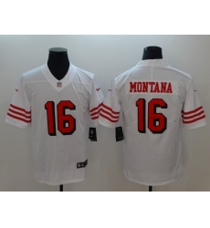 Men's San Francisco 49ers Joe Montana 16 White Nike Scarlet Player Limited Jersey Men's San Francisco 49ers Joe Montana 16 White Nike Scarlet Player Limited Jersey