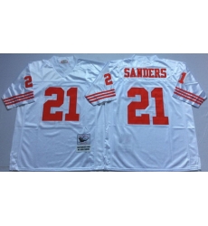 Mitchell And Ness 49ers #21 deion sanders white Mens Throwback Stitched NFL Jersey Mitchell And Ness 49ers #21 deion sanders white Mens Throwback Stitched NFL Jersey
