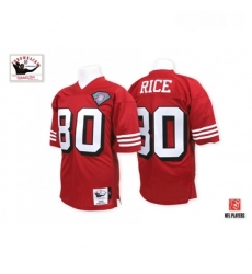 Mitchell And Ness San Francisco 49ers 80 Jerry Rice Authentic Red Team Color 75TH Patch 1994 Throwback NFL Jersey Mitchell And Ness San Francisco 49ers 80 Jerry Rice Authentic Red Team Color 75TH Patch 1994 Throwback NFL Jersey