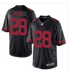 New San Francisco 49ers #28 Carlos Hyde Black Alternate Men Stitched NFL Limited Jersey New San Francisco 49ers #28 Carlos Hyde Black Alternate Men Stitched NFL Limited Jersey