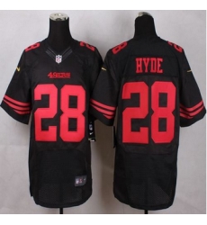 New San Francisco 49ers #28 Carlos Hyde Black Alternate Mens Stitched NFL Elite Jersey New San Francisco 49ers #28 Carlos Hyde Black Alternate Mens Stitched NFL Elite Jersey