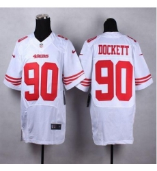 New San Francisco 49ers #90 Darnell Dockett White Men Stitched NFL Elite Jersey New San Francisco 49ers #90 Darnell Dockett White Men Stitched NFL Elite Jersey