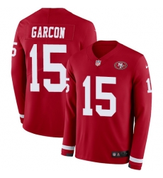 Nike 49ers #15 Pierre Garcon Red Team Color Men Stitched NFL Limited Therma Long Sleeve Jersey Nike 49ers #15 Pierre Garcon Red Team Color Men Stitched NFL Limited Therma Long Sleeve Jersey