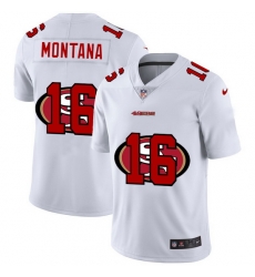 Nike 49ers 16 Joe Montana White Shadow Logo Limited Jersey Nike 49ers 16 Joe Montana White Shadow Logo Limited Jersey