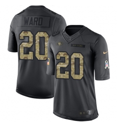 Nike 49ers #20 Jimmie Ward Black Mens Stitched NFL Limited 2016 Salute to Service Jersey Nike 49ers #20 Jimmie Ward Black Mens Stitched NFL Limited 2016 Salute to Service Jersey