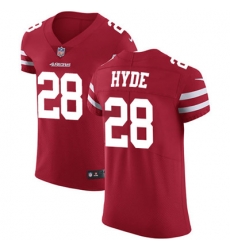 Nike 49ers #28 Carlos Hyde Red Team Color Mens Stitched NFL Vapor Untouchable Elite Jersey Nike 49ers #28 Carlos Hyde Red Team Color Mens Stitched NFL Vapor Untouchable Elite Jersey