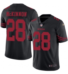 Nike 49ers #28 Jerick McKinnon Black Mens Stitched NFL Limited Rush Jersey Nike 49ers #28 Jerick McKinnon Black Mens Stitched NFL Limited Rush Jersey