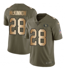 Nike 49ers #28 Jerick McKinnon Olive Gold Mens Stitched NFL Limited 2017 Salute To Service Jersey Nike 49ers #28 Jerick McKinnon Olive Gold Mens Stitched NFL Limited 2017 Salute To Service Jersey