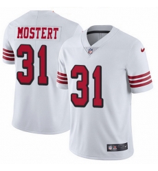 Nike 49ers 31 Raheem Mostert White Men Stitched NFL Limited Rush Jersey Nike 49ers 31 Raheem Mostert White Men Stitched NFL Limited Rush Jersey