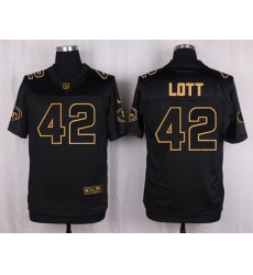 Nike 49ers #42 Ronnie Lott Black Mens Stitched NFL Elite Pro Line Gold Collection Jersey Nike 49ers #42 Ronnie Lott Black Mens Stitched NFL Elite Pro Line Gold Collection Jersey