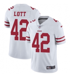 Nike 49ers #42 Ronnie Lott White Mens Stitched NFL Vapor Untouchable Limited Jersey Nike 49ers #42 Ronnie Lott White Mens Stitched NFL Vapor Untouchable Limited Jersey