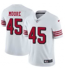 Nike 49ers 45 Tarvarius Moore White Color Rush Vapor Untouchable Limited Jersey Nike 49ers 45 Tarvarius Moore White Color Rush Vapor Untouchable Limited Jersey
