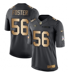 Nike 49ers #56 Reuben Foster Black Mens Stitched NFL Limited Gold Salute To Service Jersey Nike 49ers #56 Reuben Foster Black Mens Stitched NFL Limited Gold Salute To Service Jersey