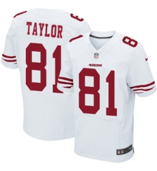 Nike 49ers #81 Trent Taylor White Mens Stitched NFL Elite Jersey Nike 49ers #81 Trent Taylor White Mens Stitched NFL Elite Jersey