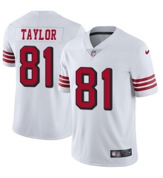 Nike 49ers #81 Trent Taylor White Rush Mens Stitched NFL Vapor Untouchable Limited Jersey Nike 49ers #81 Trent Taylor White Rush Mens Stitched NFL Vapor Untouchable Limited Jersey