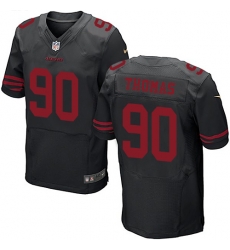 Nike 49ers #90 Solomon Thomas Black Alternate Mens Stitched NFL Elite Jersey Nike 49ers #90 Solomon Thomas Black Alternate Mens Stitched NFL Elite Jersey