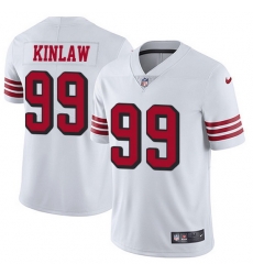 Nike 49ers 99 Javon Kinlaw White Men Stitched NFL Limited Rush Jersey Nike 49ers 99 Javon Kinlaw White Men Stitched NFL Limited Rush Jersey