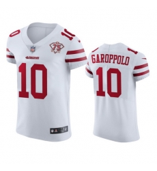 Nike San Francisco 49ers 10 Jimmy Garoppolo White Men 75th Anniversary Stitched NFL Vapor Untouchable Elite Jersey Nike San Francisco 49ers 10 Jimmy Garoppolo White Men 75th Anniversary Stitched NFL Vapor Untouchable Elite Jersey