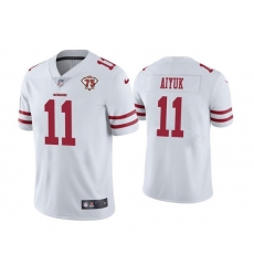 Nike San Francisco 49ers 11 Brandon Aiyuk White 75th Anniversary Vapor Untouchable Limited Jersey Nike San Francisco 49ers 11 Brandon Aiyuk White 75th Anniversary Vapor Untouchable Limited Jersey