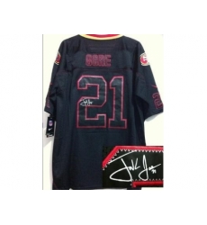 Nike San Francisco 49ers 21 Frank Gore Black Elite Light Out Signed NFL Jersey Nike San Francisco 49ers 21 Frank Gore Black Elite Light Out Signed NFL Jersey
