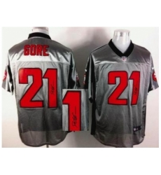 Nike San Francisco 49ers 21 Frank Gore Grey Elite Shadow Signed NFL Jersey Nike San Francisco 49ers 21 Frank Gore Grey Elite Shadow Signed NFL Jersey