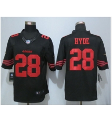 Nike San Francisco 49ers #28 Carlos Hyde Black Limited Jersey Nike San Francisco 49ers #28 Carlos Hyde Black Limited Jersey