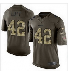 Nike San Francisco 49ers #42 Ronnie Lott Green Mens Stitched NFL Limited Salute to Service Jersey Nike San Francisco 49ers #42 Ronnie Lott Green Mens Stitched NFL Limited Salute to Service Jersey
