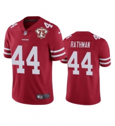 Nike San Francisco 49ers 44 Tom Rathman Red Men 75th Anniversary Stitched NFL Vapor Untouchable Limited Jersey Nike San Francisco 49ers 44 Tom Rathman Red Men 75th Anniversary Stitched NFL Vapor Untouchable Limited Jersey