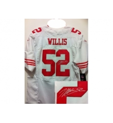 Nike San Francisco 49ers 52 Patrick Willis White Elite Signed NFL Jersey Nike San Francisco 49ers 52 Patrick Willis White Elite Signed NFL Jersey