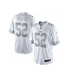 Nike San Francisco 49ers 52 Patrick Willis White Limited Platinum NFL Jersey Nike San Francisco 49ers 52 Patrick Willis White Limited Platinum NFL Jersey