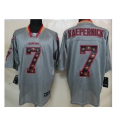 Nike San Francisco 49ers 7 Colin Kaepernick Grey Elite Lights Out Fashion NFL Jersey Nike San Francisco 49ers 7 Colin Kaepernick Grey Elite Lights Out Fashion NFL Jersey