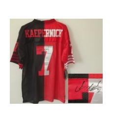 Nike San Francisco 49ers 7 Colin Kaepernick Red Black Elite Split Signed NFL Jersey Nike San Francisco 49ers 7 Colin Kaepernick Red Black Elite Split Signed NFL Jersey