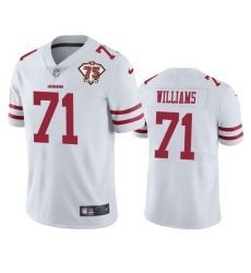 Nike San Francisco 49ers 71 Trent Williams White Men 75th Anniversary Stitched NFL Vapor Untouchable Limited Jersey Nike San Francisco 49ers 71 Trent Williams White Men 75th Anniversary Stitched NFL Vapor Untouchable Limited Jersey