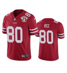 Nike San Francisco 49ers 80 Jerry Rice Red Men 75th Anniversary Stitched NFL Vapor Untouchable Limited Jersey Nike San Francisco 49ers 80 Jerry Rice Red Men 75th Anniversary Stitched NFL Vapor Untouchable Limited Jersey