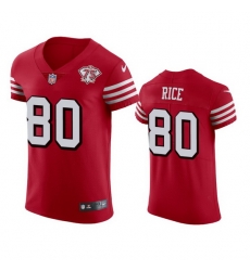 Nike San Francisco 49ers 80 Jerry Rice Red Rush Men 75th Anniversary Stitched NFL Vapor Untouchable Elite Jersey Nike San Francisco 49ers 80 Jerry Rice Red Rush Men 75th Anniversary Stitched NFL Vapor Untouchable Elite Jersey