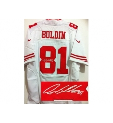 Nike San Francisco 49ers 81 Anquan Boldin White Elite Signed NFL Jersey Nike San Francisco 49ers 81 Anquan Boldin White Elite Signed NFL Jersey