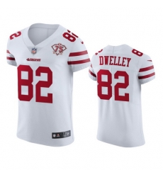 Nike San Francisco 49ers 82 Ross Dwelley White Men 75th Anniversary Stitched NFL Vapor Untouchable Elite Jersey Nike San Francisco 49ers 82 Ross Dwelley White Men 75th Anniversary Stitched NFL Vapor Untouchable Elite Jersey