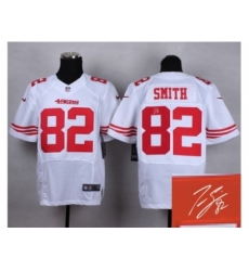 Nike San Francisco 49ers 82 Torrey Smith white Elite Signature Jerseys Nike San Francisco 49ers 82 Torrey Smith white Elite Signature Jerseys