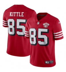 Nike San Francisco 49ers 85 George Kittle Red Rush Men 75th Anniversary Stitched NFL Vapor Untouchable Limited Jersey Nike San Francisco 49ers 85 George Kittle Red Rush Men 75th Anniversary Stitched NFL Vapor Untouchable Limited Jersey