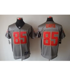 Nike San Francisco 49ers 85 Vernon Davis Grey Elite Shadow NFL Jersey Nike San Francisco 49ers 85 Vernon Davis Grey Elite Shadow NFL Jersey