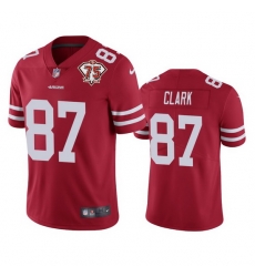 Nike San Francisco 49ers 87 Dwight Clark Red Men 75th Anniversary Stitched NFL Vapor Untouchable Limited Jersey Nike San Francisco 49ers 87 Dwight Clark Red Men 75th Anniversary Stitched NFL Vapor Untouchable Limited Jersey