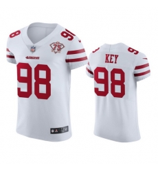 Nike San Francisco 49ers 98 Arden Key White Men 75th Anniversary Stitched NFL Vapor Untouchable Elite Jersey Nike San Francisco 49ers 98 Arden Key White Men 75th Anniversary Stitched NFL Vapor Untouchable Elite Jersey