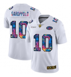 San Francisco 49ers 10 Jimmy Garoppolo Men White Nike Multi Color 2020 NFL Crucial Catch Limited NFL Jersey San Francisco 49ers 10 Jimmy Garoppolo Men White Nike Multi Color 2020 NFL Crucial Catch Limited NFL Jersey