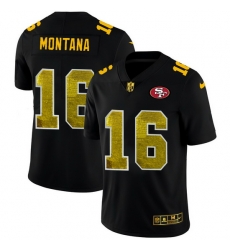 San Francisco 49ers 16 Joe Montana Men Black Nike Golden Sequin Vapor Limited NFL Jersey San Francisco 49ers 16 Joe Montana Men Black Nike Golden Sequin Vapor Limited NFL Jersey