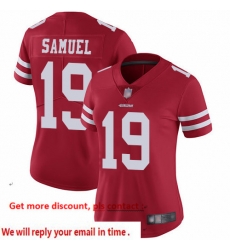 49ers 19 Deebo Samuel Red Team Color Women Stitched Football Vapor Untouchable Limited Jersey 49ers 19 Deebo Samuel Red Team Color Women Stitched Football Vapor Untouchable Limited Jersey