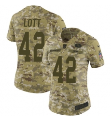 Nike 49ers #42 Ronnie Lott Camo Women Stitched NFL Limited 2018 Salute to Service Jersey Nike 49ers #42 Ronnie Lott Camo Women Stitched NFL Limited 2018 Salute to Service Jersey