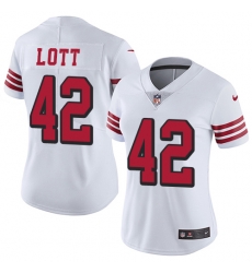 Nike 49ers #42 Ronnie Lott White Rush Womens Stitched NFL Vapor Untouchable Limited Jersey Nike 49ers #42 Ronnie Lott White Rush Womens Stitched NFL Vapor Untouchable Limited Jersey